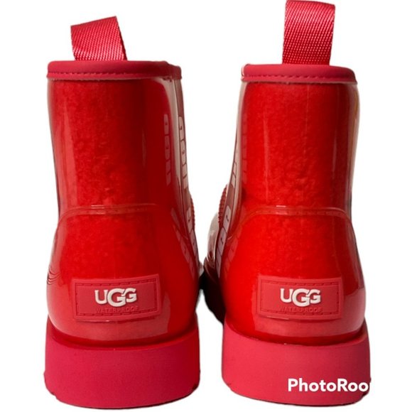 UGG Women’s Classic Clear Mini Boots Pink snow winter rain - Picture 2 of 4